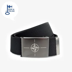 MUSTA JOUSTAVA CANVASVYÖ 40MM 135CM TOTAL NATO-SOLJELLA
