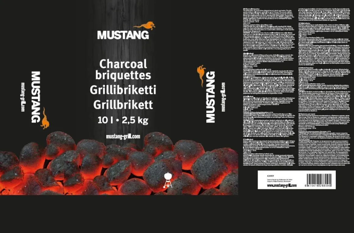 MUSTANG GRILLIBRIKETTI 2,5 KG