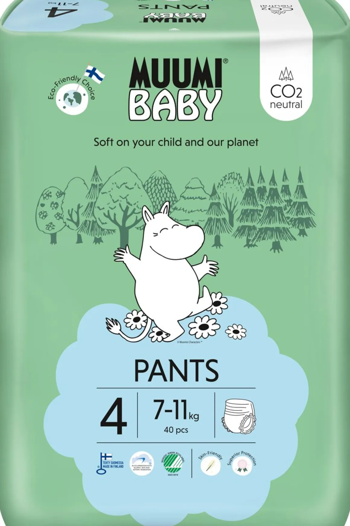 MUUMI BABY WALKERS 4 7-11KG 40 KPL