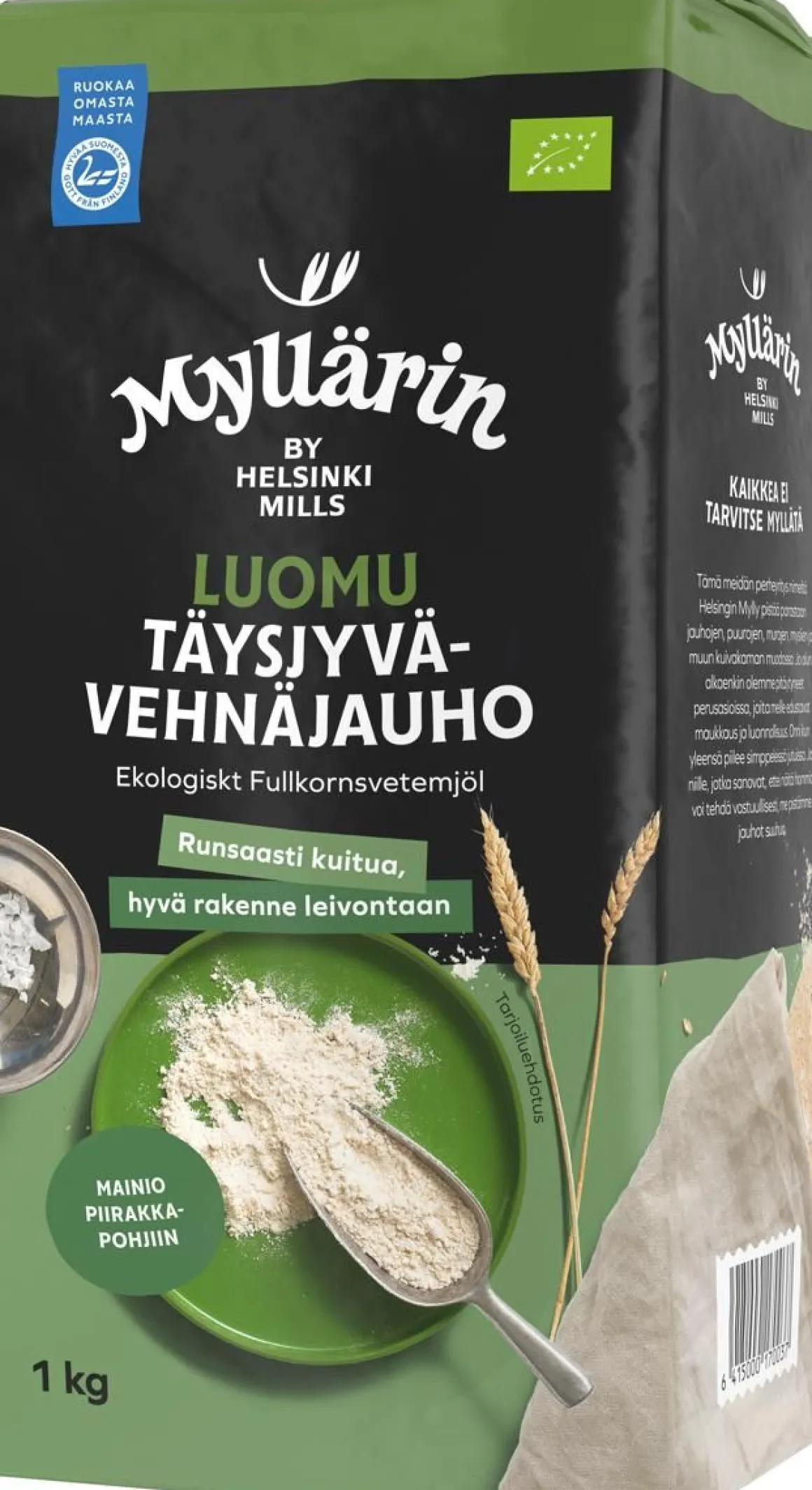 MYLLÄRIN LUOMU TÄYSJYVÄVEHNÄJAUHO 1 KG