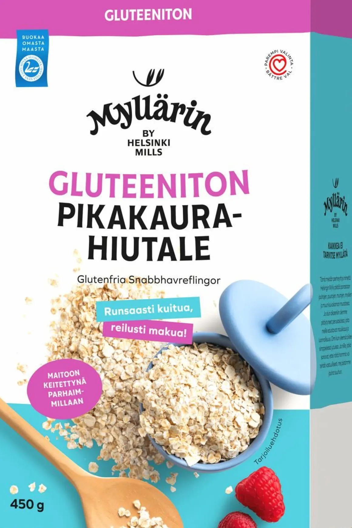 MYLLÄRIN PIKAKAURAHIUTALE GLUTEENITON 450 G