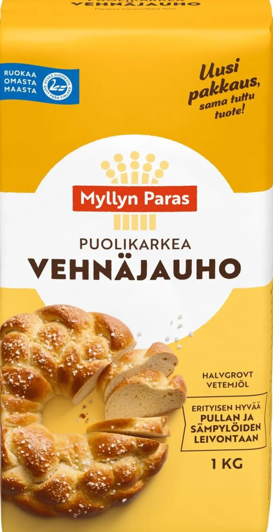 MYLLYN PARAS EMÄNNÄN PUOLIKARKEA VEHNÄJAUHO 1KG