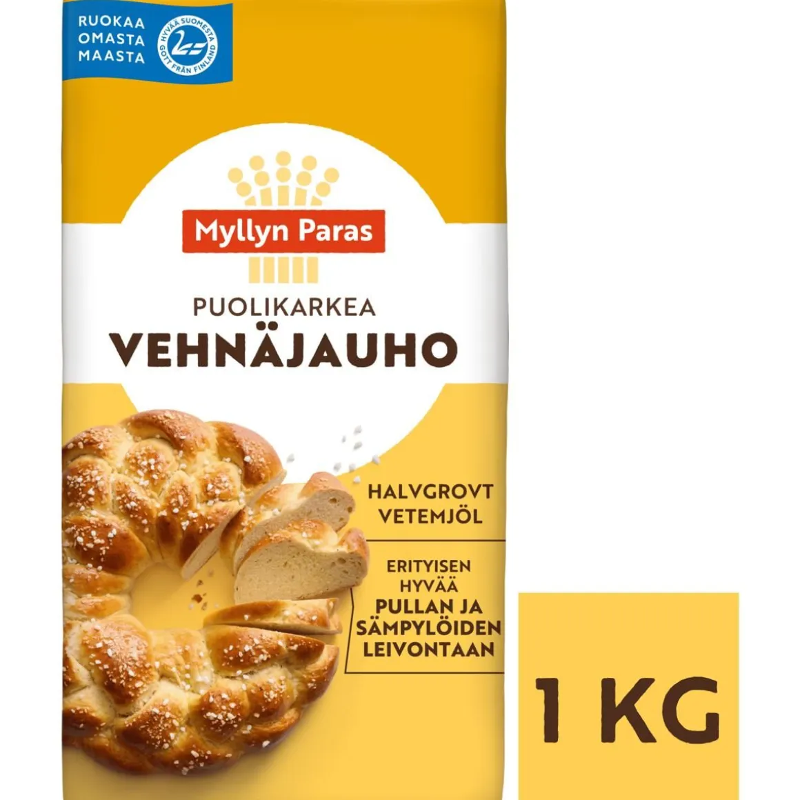 MYLLYN PARAS EMÄNNÄN PUOLIKARKEA VEHNÄJAUHO 1KG