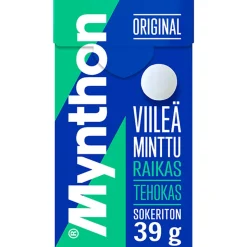 MYNTHON ORIGINAL VIILEÄ MINTTU SOKERITON 39 G