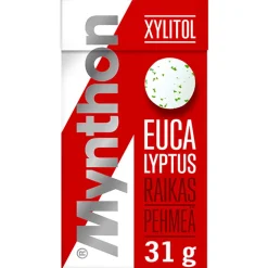 MYNTHON XYLITOL EUCALYPTUS +B-VITAMIINI, KALCIUM 31 G KSYLITOLIPASTILLI