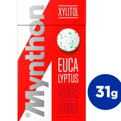 MYNTHON XYLITOL EUCALYPTUS +B-VITAMIINI, KALCIUM 31 G KSYLITOLIPASTILLI