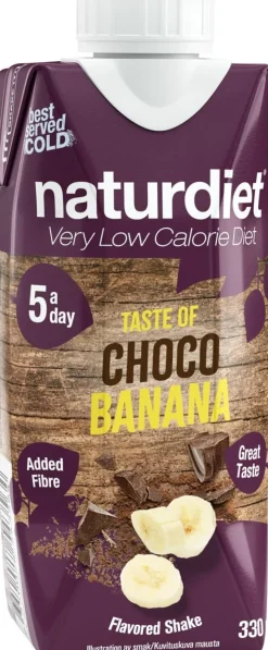 NATURDIET SHAKE SUKLAA-BANAANI 330 ML