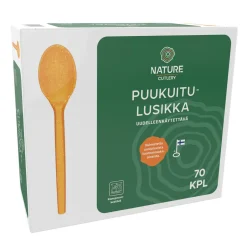 NATUR LINE PUUKUITURUOKALUSIKKA 17 CM 70 KPL