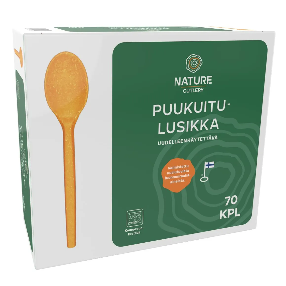 NATUR LINE PUUKUITURUOKALUSIKKA 17 CM 70 KPL