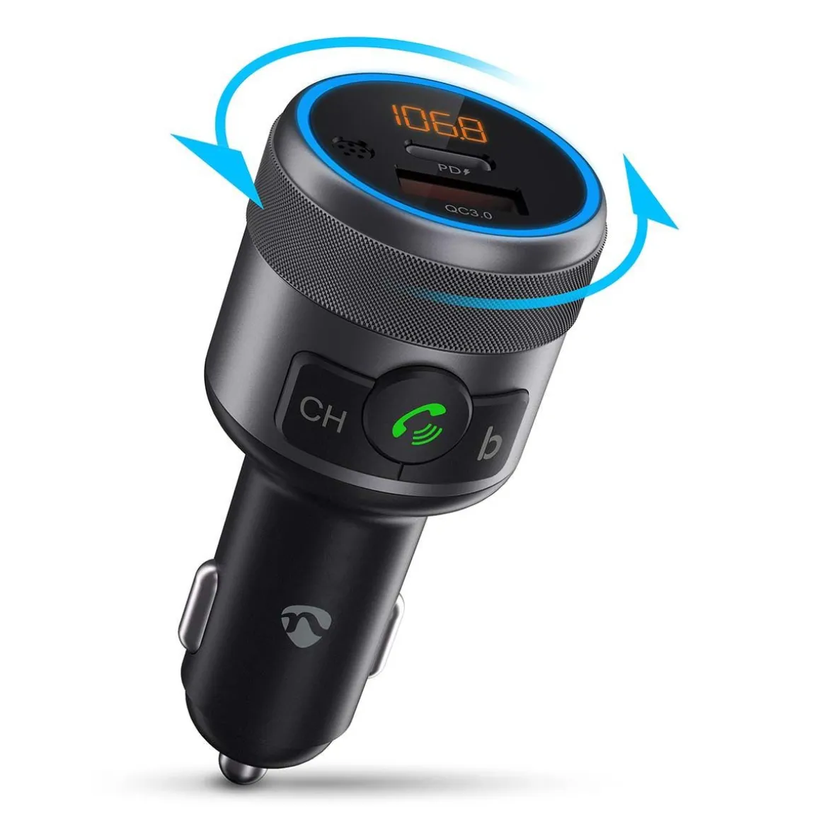 NEDIS BLUETOOTH FM-LÄHETIN CATR2024BK PD24 W PIKALATAUKSELLA