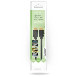 NEDIS HIGH SPEED HDMI-KAAPELI ETHERNET HDMI-LIITIN 1 M MUSTA