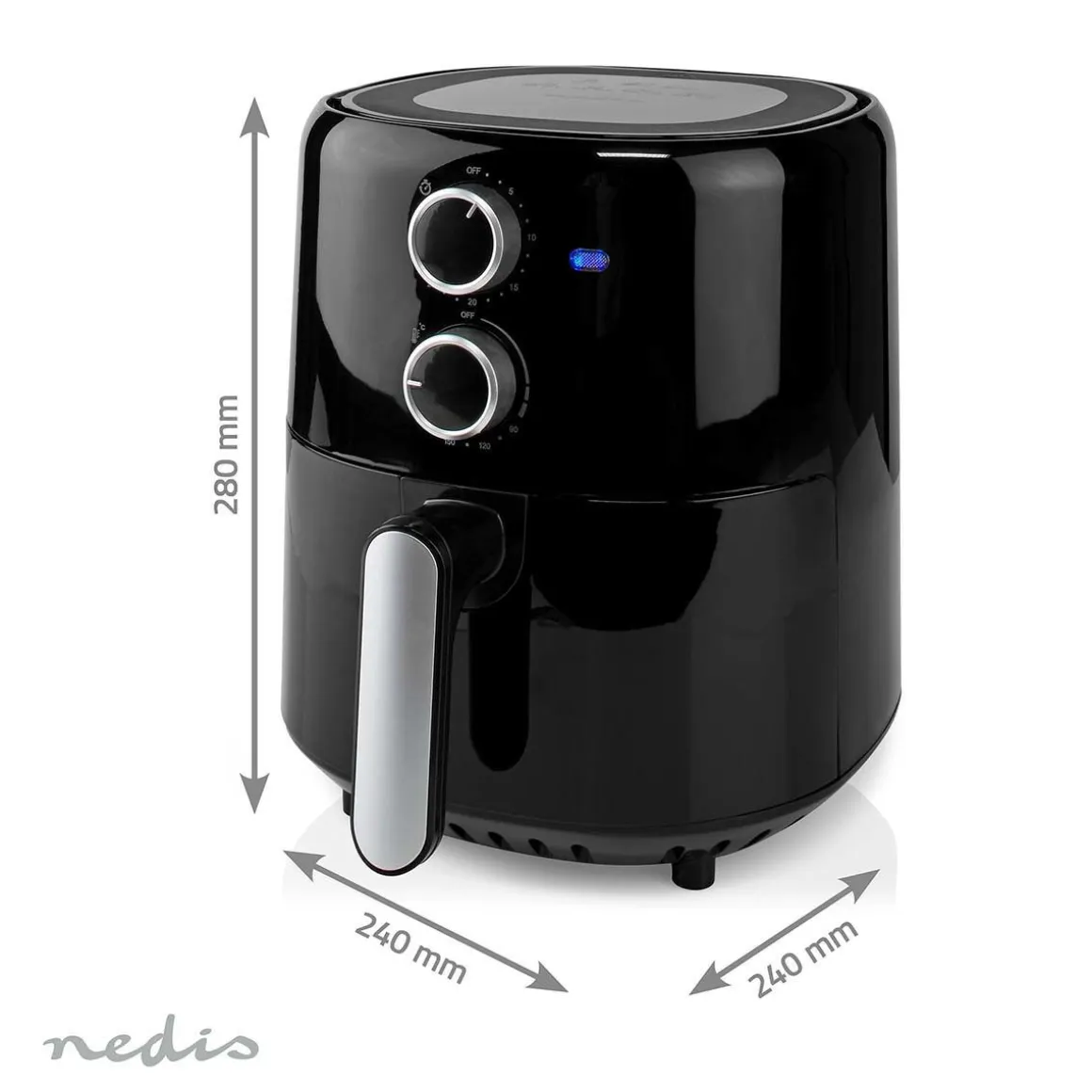 NEDIS KUUMAILMAKEITIN 3 L 1500W, AJASTIN 30MIN, MUSTA