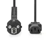 NEDIS SCHUKO VIRTAKAAPELI SCHUKO UROS - IEC-320-C13 2 M MUSTA