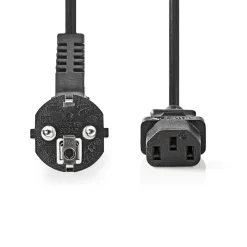 NEDIS SCHUKO VIRTAKAAPELI SCHUKO UROS - IEC-320-C13 2 M MUSTA