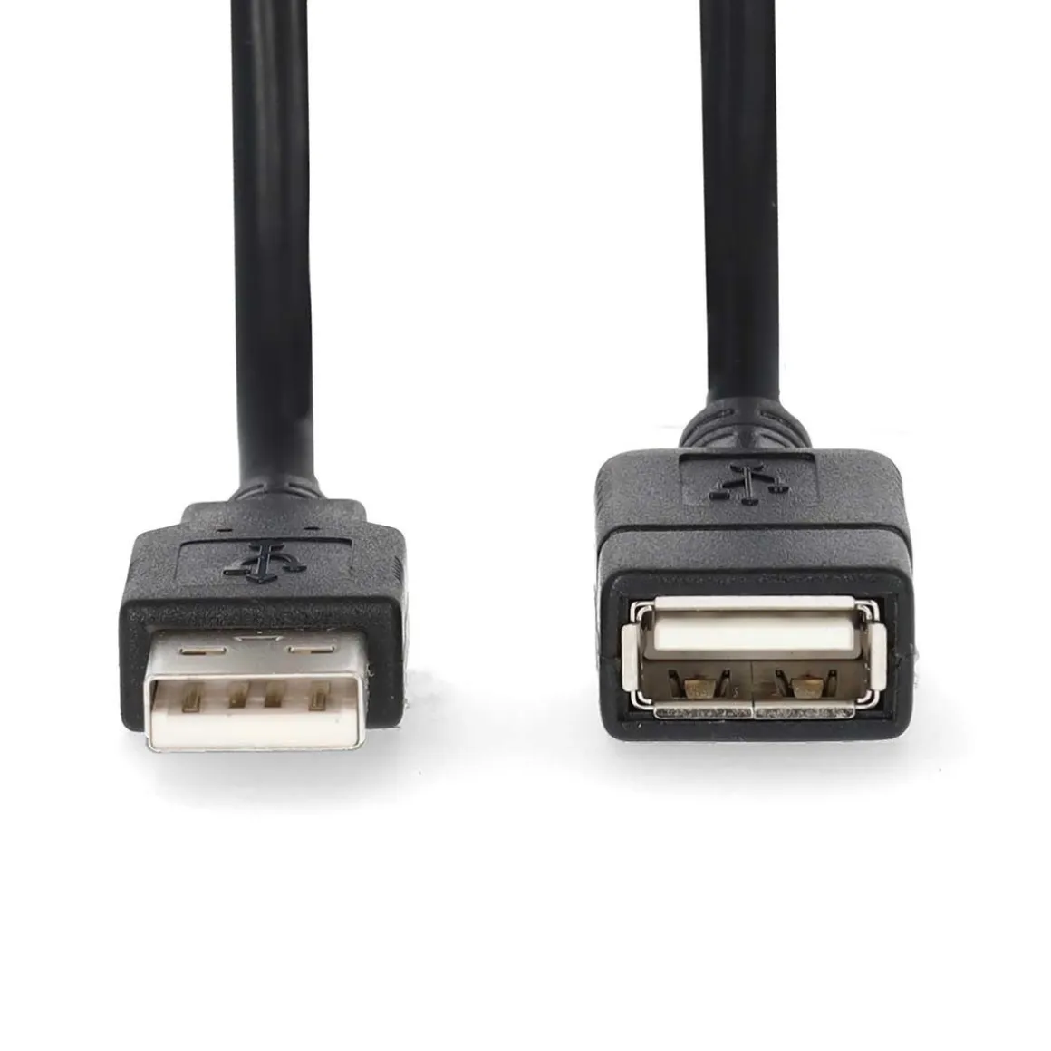 NEDIS USB 2.0 JATKOKAAPELI USB A UROS - USB A NAARAS PYÖREÄ 2 M