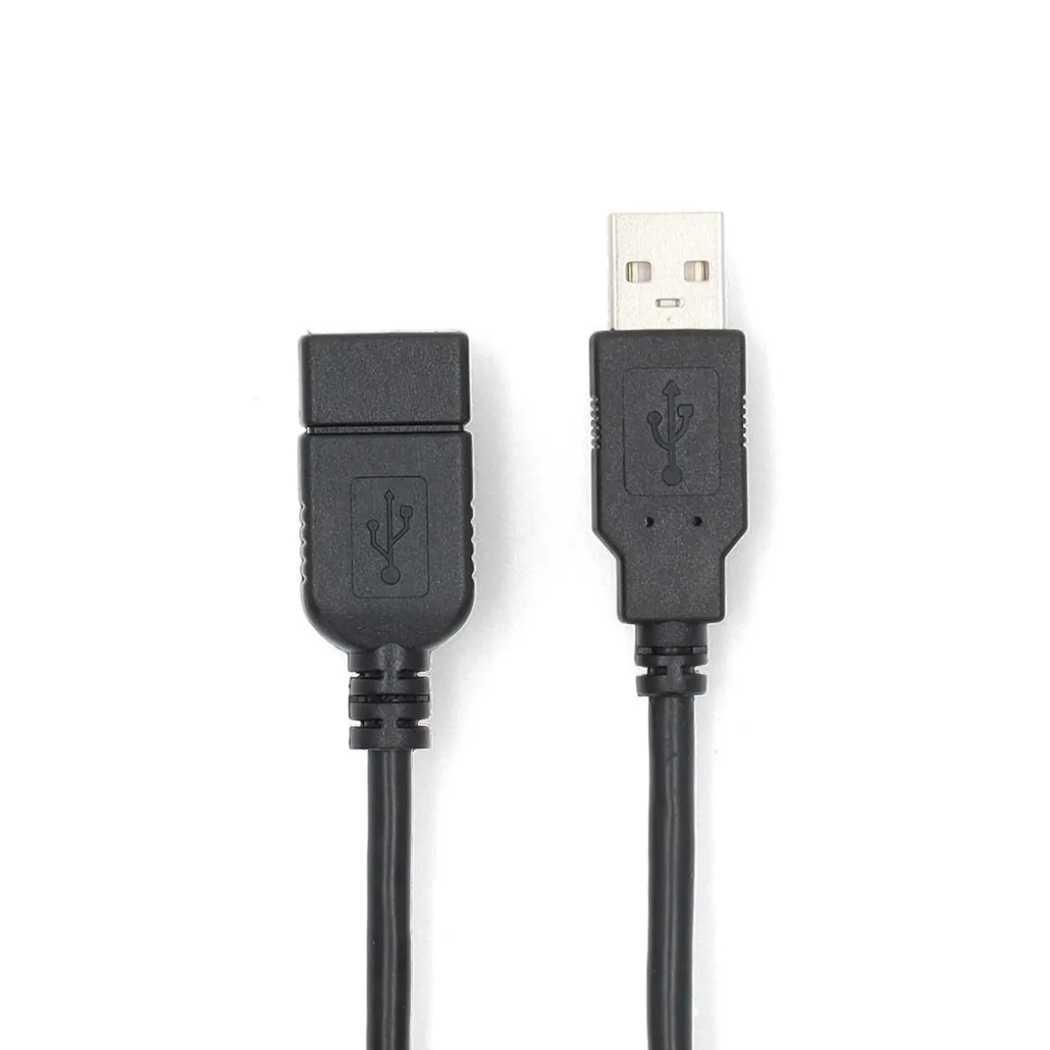 NEDIS USB 2.0 JATKOKAAPELI USB A UROS - USB A NAARAS PYÖREÄ 2 M