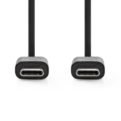 NEDIS USB 2.0 KAAPELI USB-C UROS - USB-C UROS 1 M MUSTA