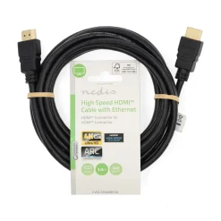 NEDIS HIGH SPEED HDMI-KAAPELI ETHERNET HDMI-LIITIN 1 M MUSTA
