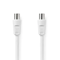 NEDIS KOAKSIAALIKAAPELI 90 DB IEC, UROS - IEC, NAARAS 20 M VALKOINEN
