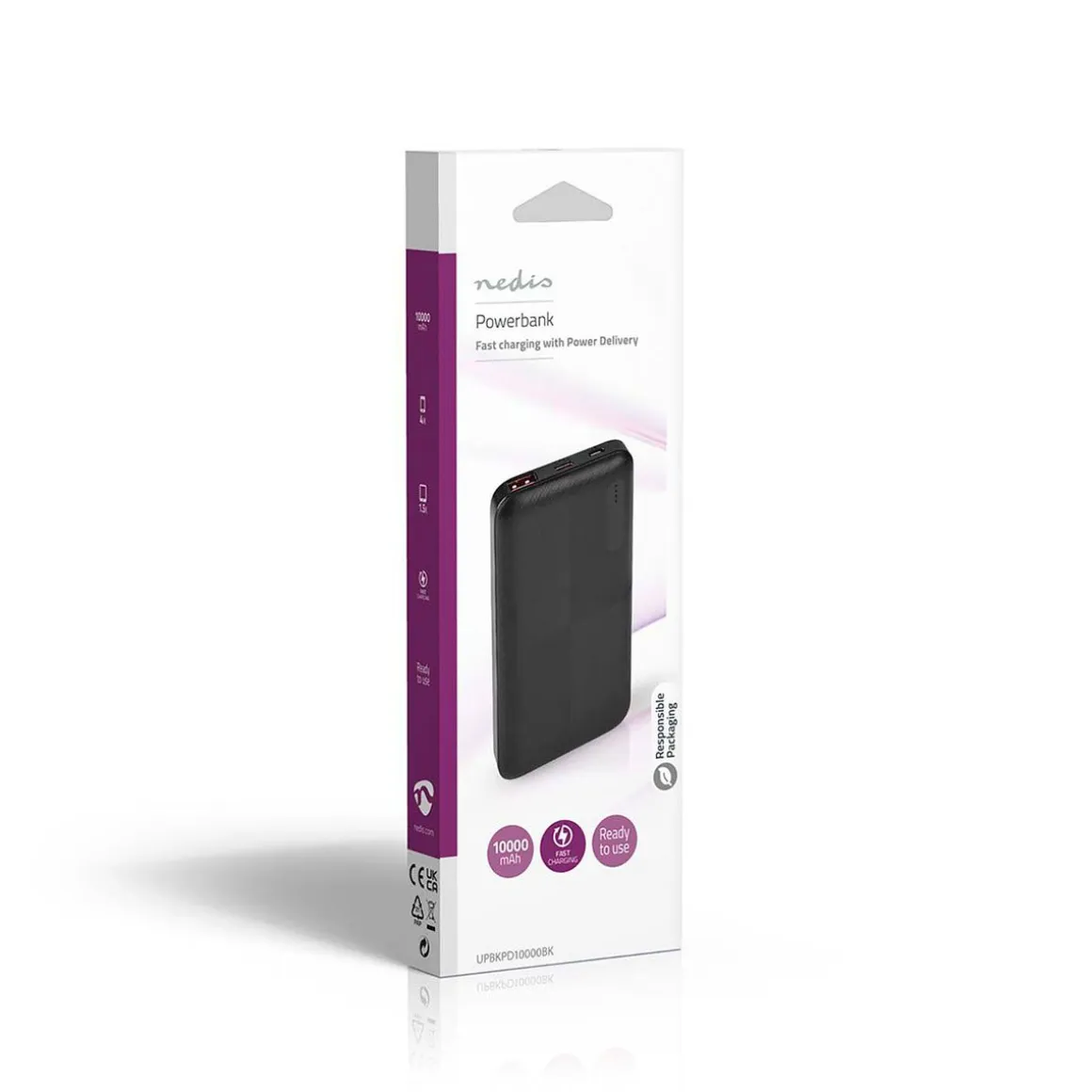 NEDIS PD VARAVIRTALÄHDE 10000MAH USB-A/USB-C 3.0A PD 2.0