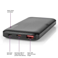 NEDIS PD VARAVIRTALÄHDE 10000MAH USB-A/USB-C 3.0A PD 2.0