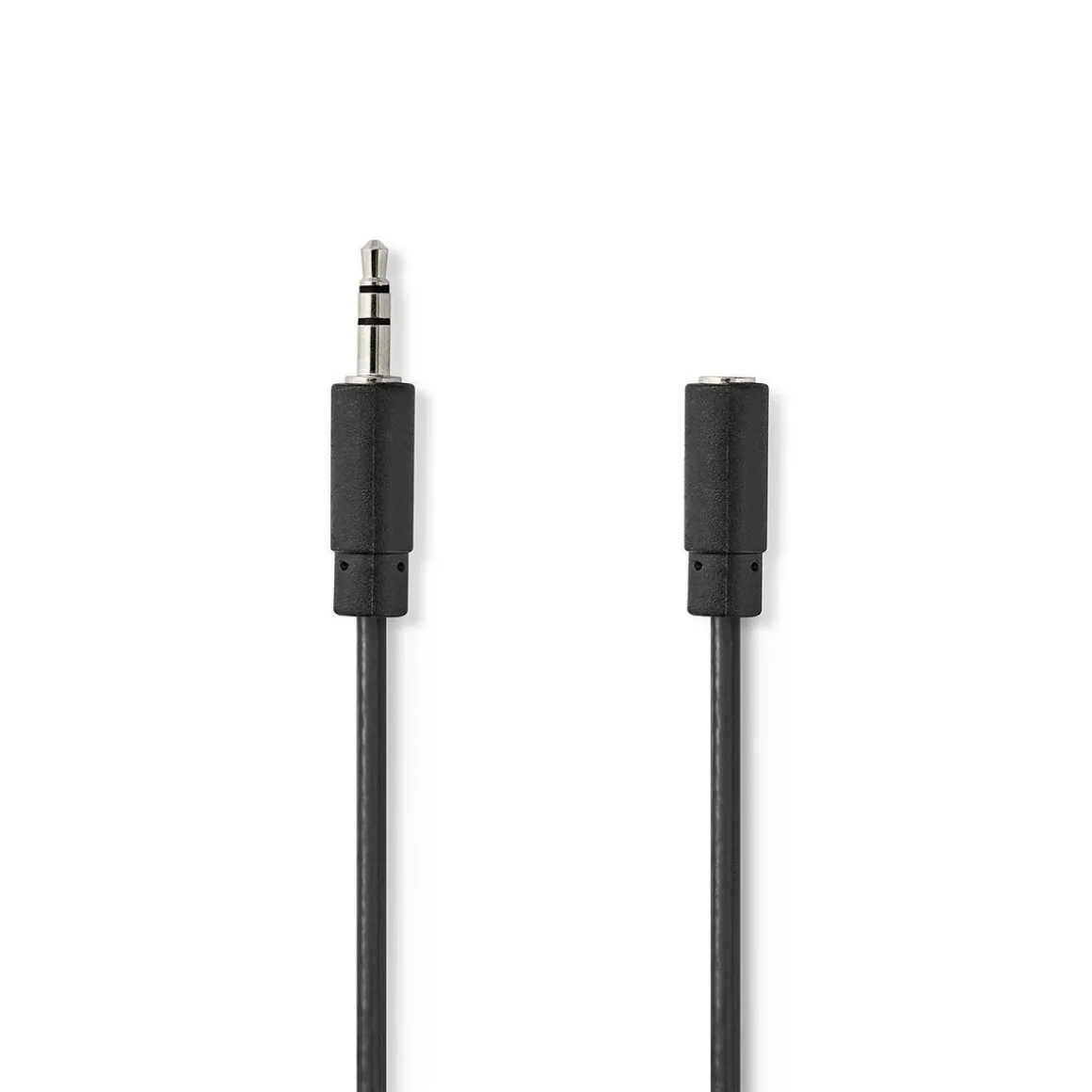 NEDIS STEREOJATKOKAAPELI 3.5 MM UROS - 3.5 MM NAARAS 3 M MUSTA