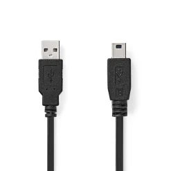 NEDIS USB 2.0 KAAPELI USB A UROS - MINI 5-PIN UROS PYÖREÄ 2 M M