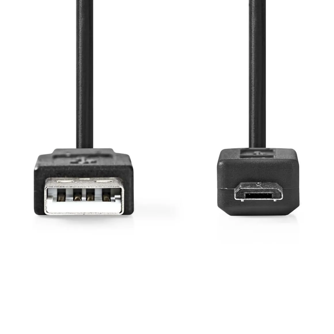 NEDIS USB 2.0 KAAPELI USB A UROS - MICRO B-UROS PYÖREÄ 2 M MUST