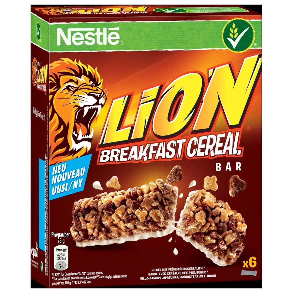NESTLE LION VILJAVÄLIPALAPATUKKA 6 PACK 150 G