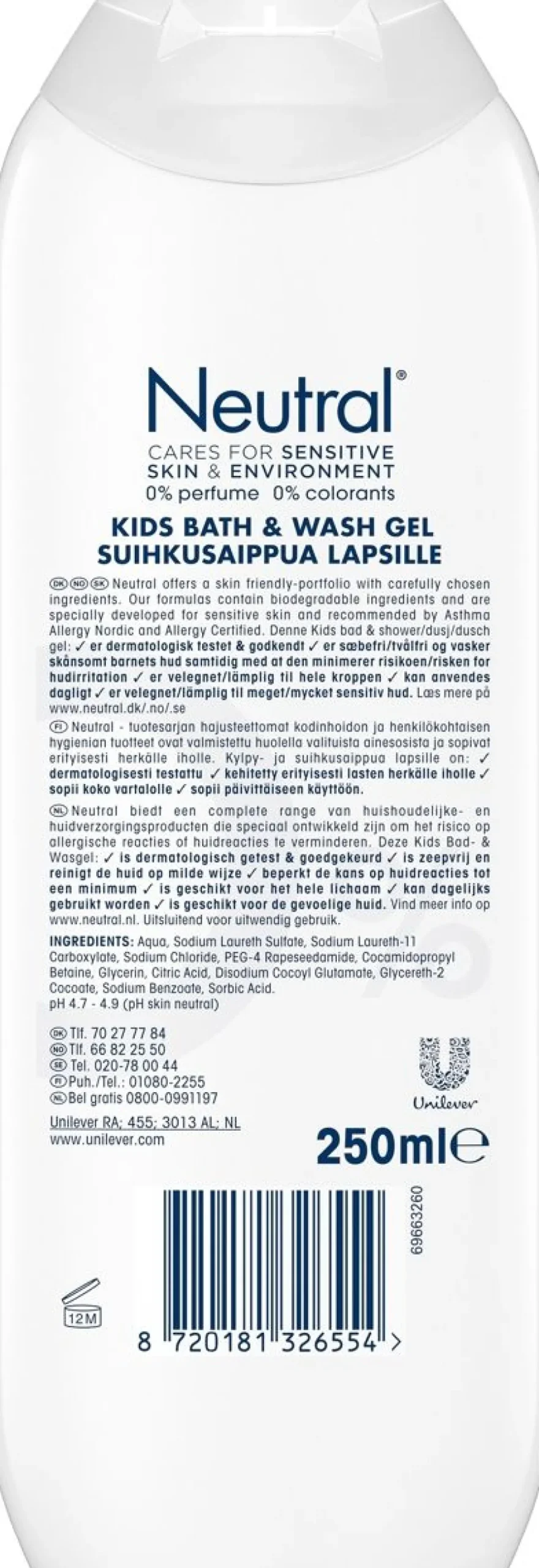 NEUTRAL KIDS SUIHKUSAIPPUA 250 ML
