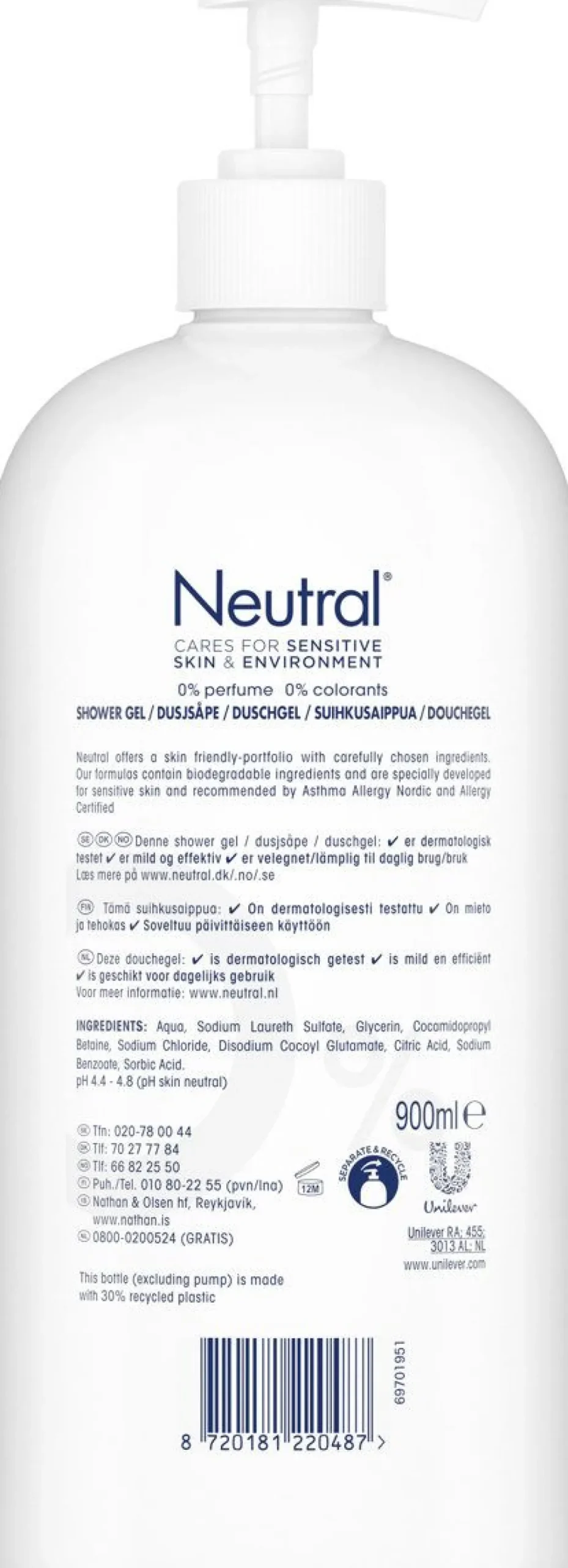 NEUTRAL SUIHKUSAIPPUA 0% 900 ML