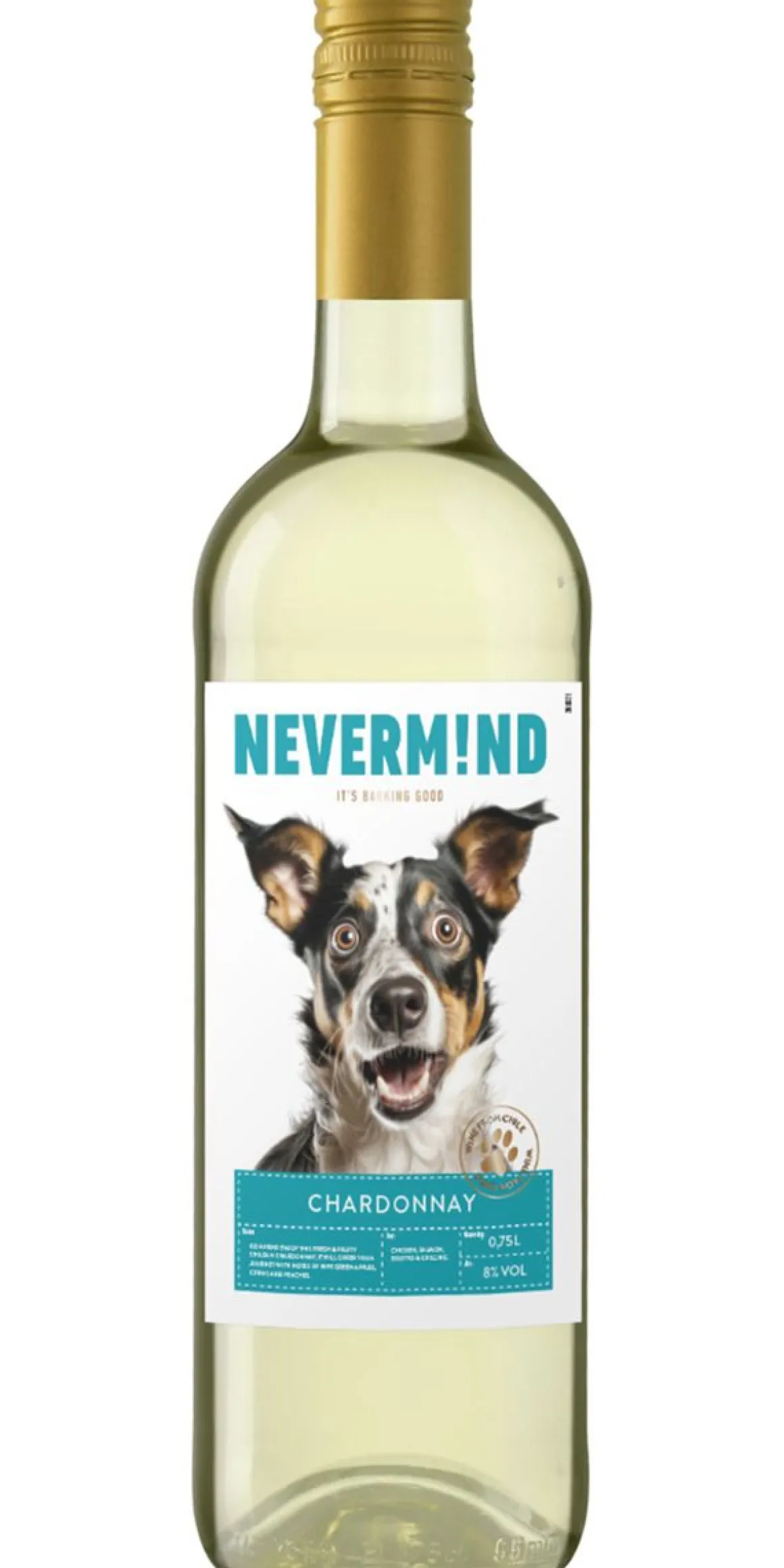 NEVERMIND CHARDONNAY 8% KLP 750 ML