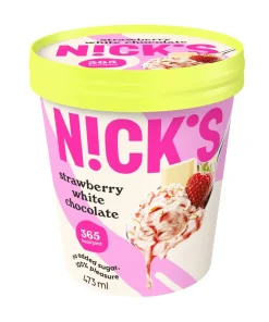 NICK'S JÄÄTELÖ STRAWBERRY WHITE 473 ML
