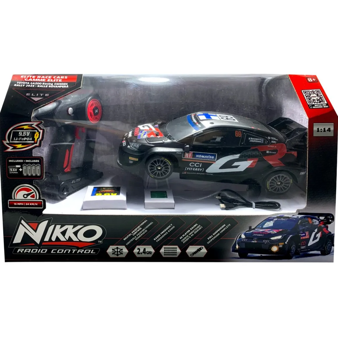 NIKKO 1:14 ELITE RALLIAUTO, TOYOTA GAZOO RACING ROVANPERÄ SWEDE