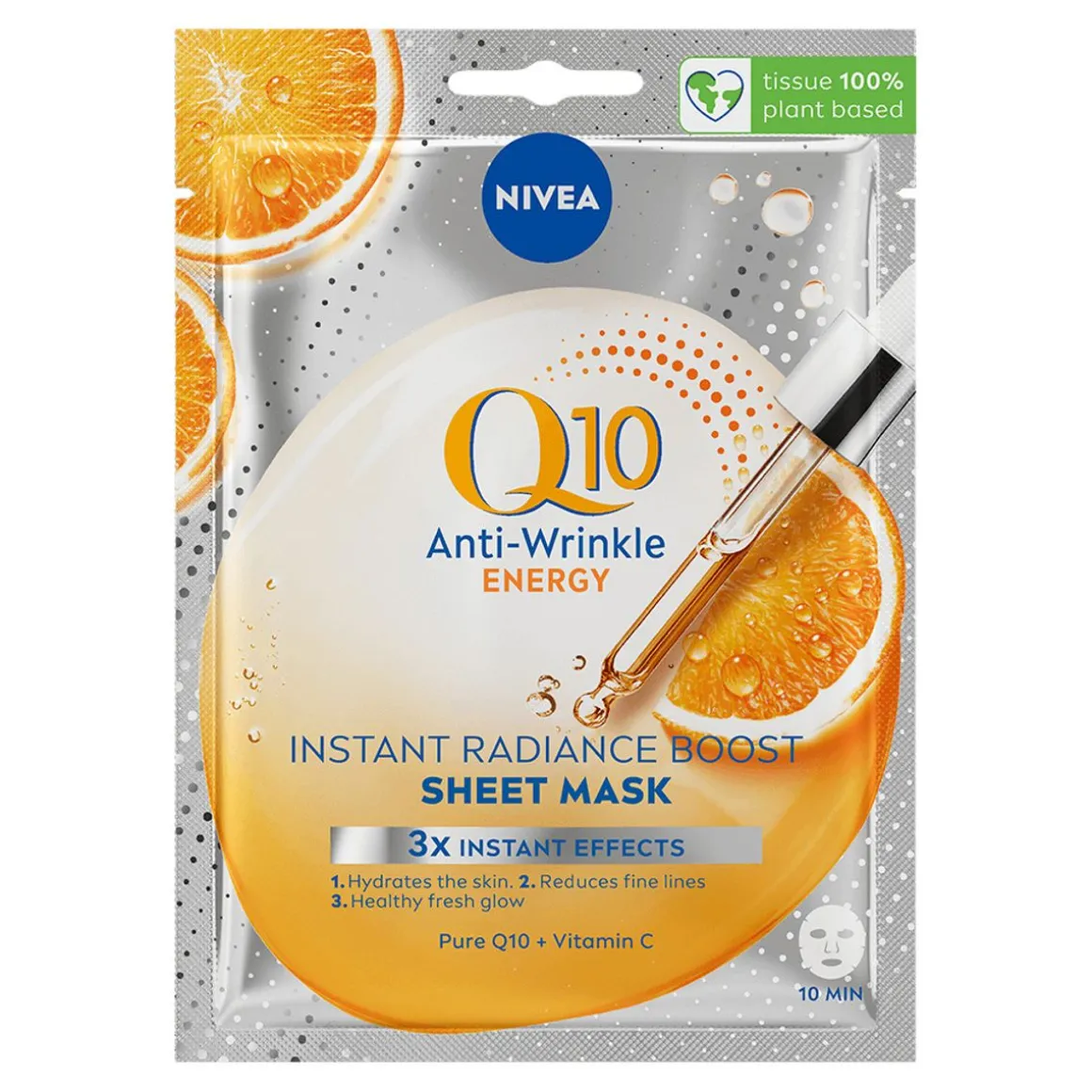 NIVEA KANGASNAAMIO Q10PLUSC ANTI-WRINKLE 1KPL