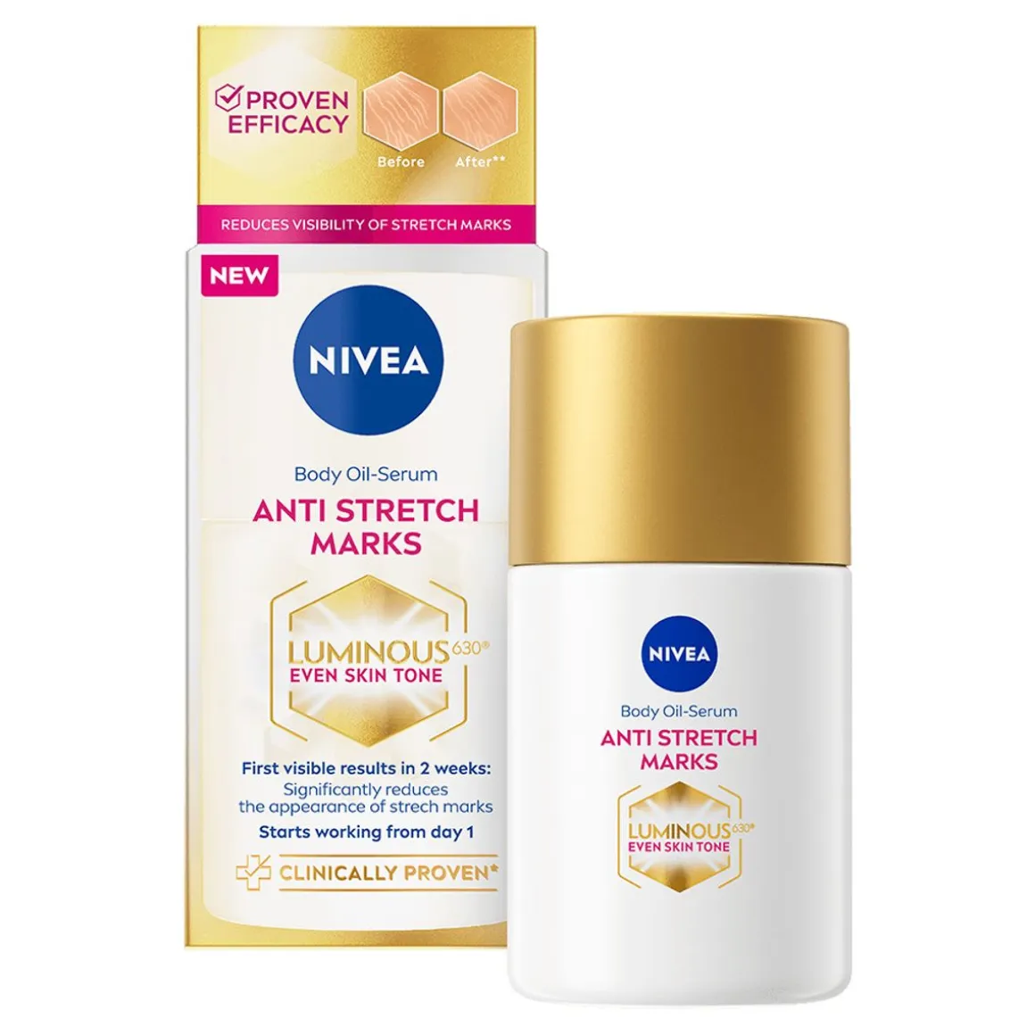 NIVEA ÖLJYSEERUMI LUMINOUS630 ANTI STRETCH MARKS 100 ML