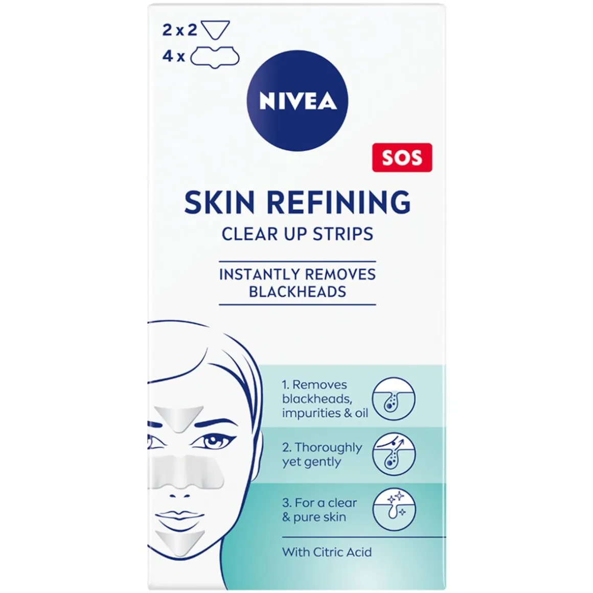 NIVEA VISAGE SOFT CLEAR-UP STRIPS 6 KPL