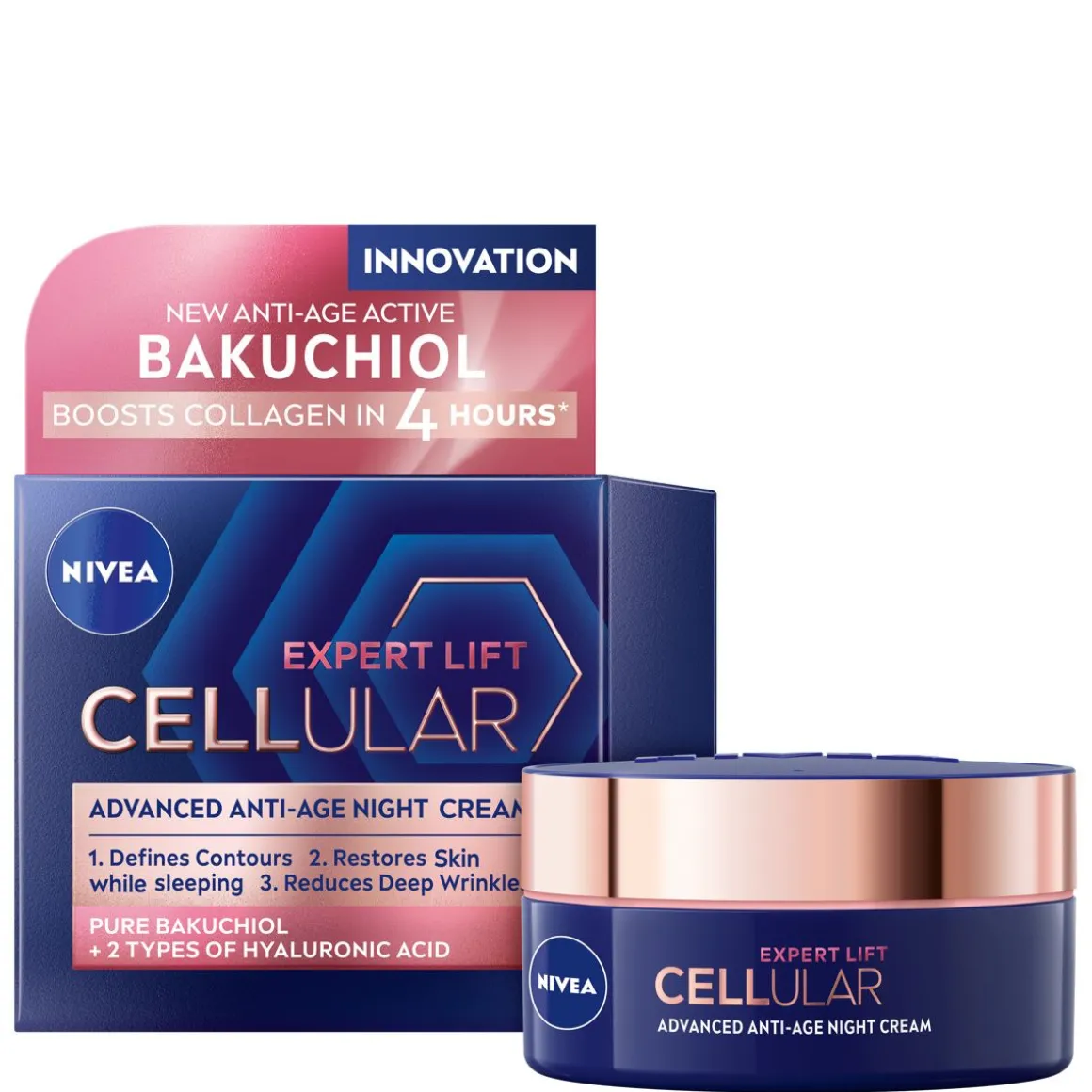 NIVEA YÖVOIDE CELLULAR HYALURON FILLER+ELASTICITY-RESHAPE NIGHT 50