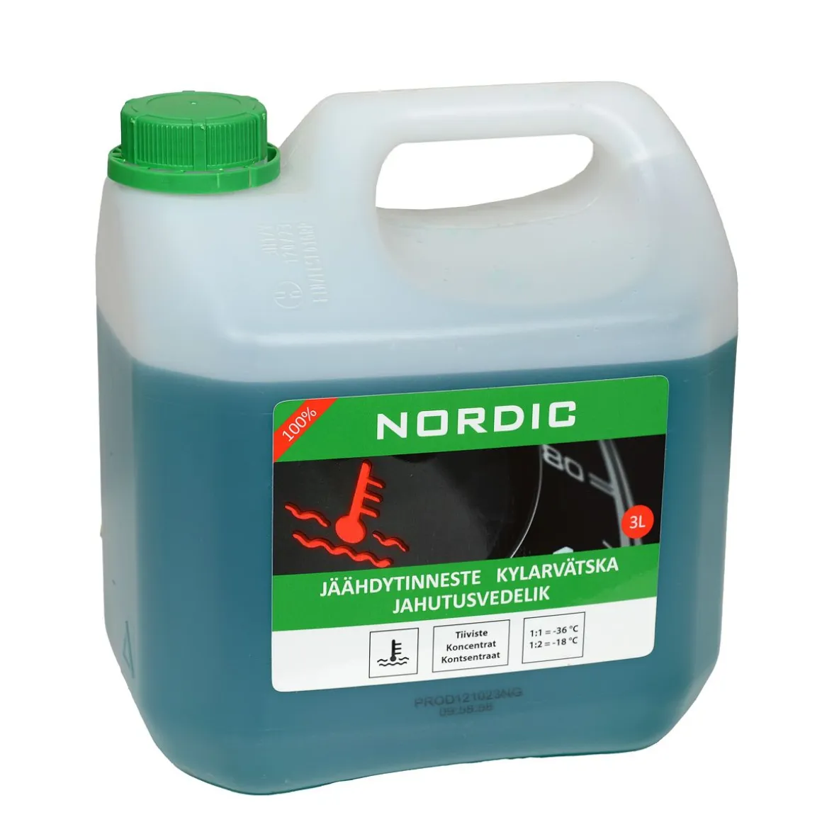 NORDIC JÄÄHDYTINNESTE 100% VIHREÄ 3 L