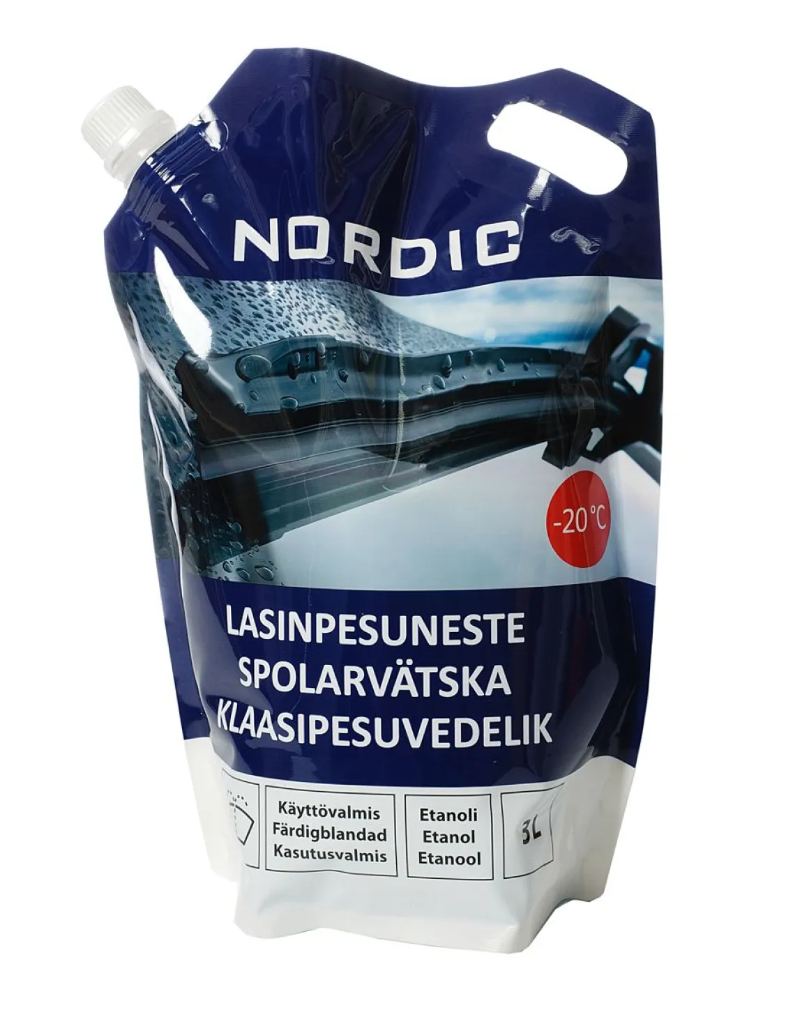 NORDIC TUULILASINPESUNESTE, KÄYTTÖVALMIS -20C PUSSI 3 L