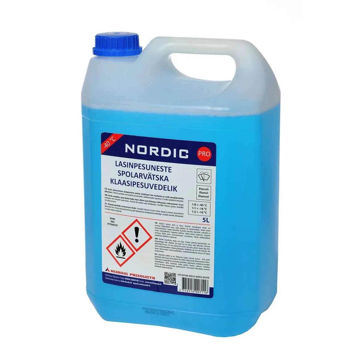 NORDIC TUULILASINPESUNESTETIIVISTE -40C KANNU 5 L