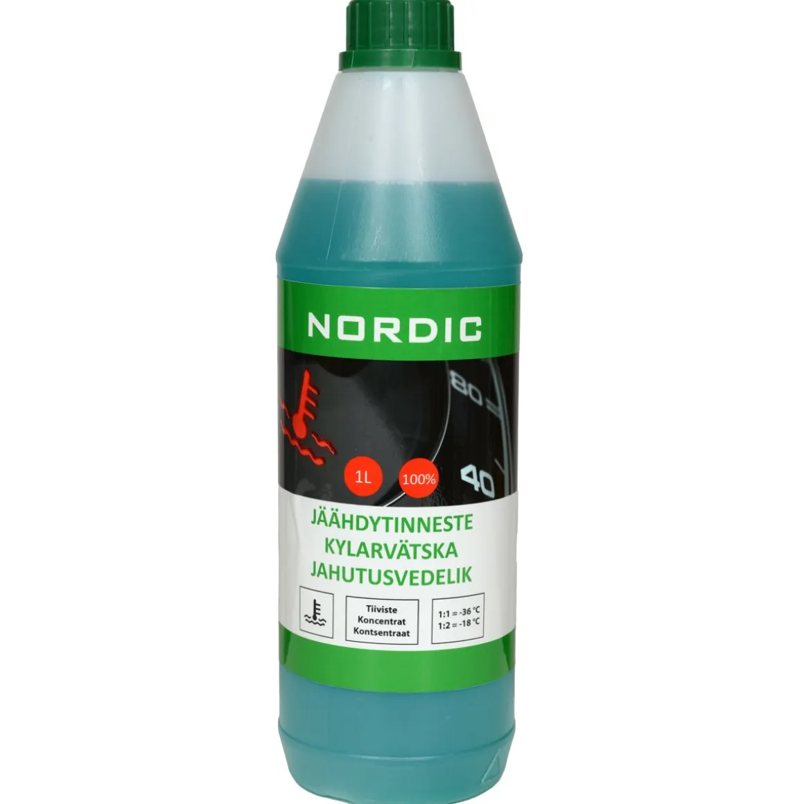 NORDIC JÄÄHDYTINNESTE 100% VIHREÄ 1 L