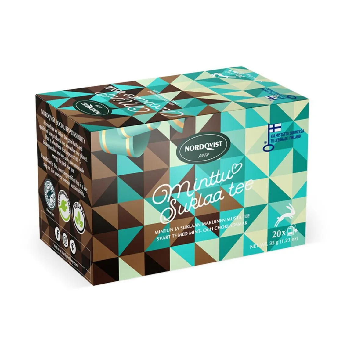 NORDQVIST MINTTUSUKLAATEE 20PS 35 G
