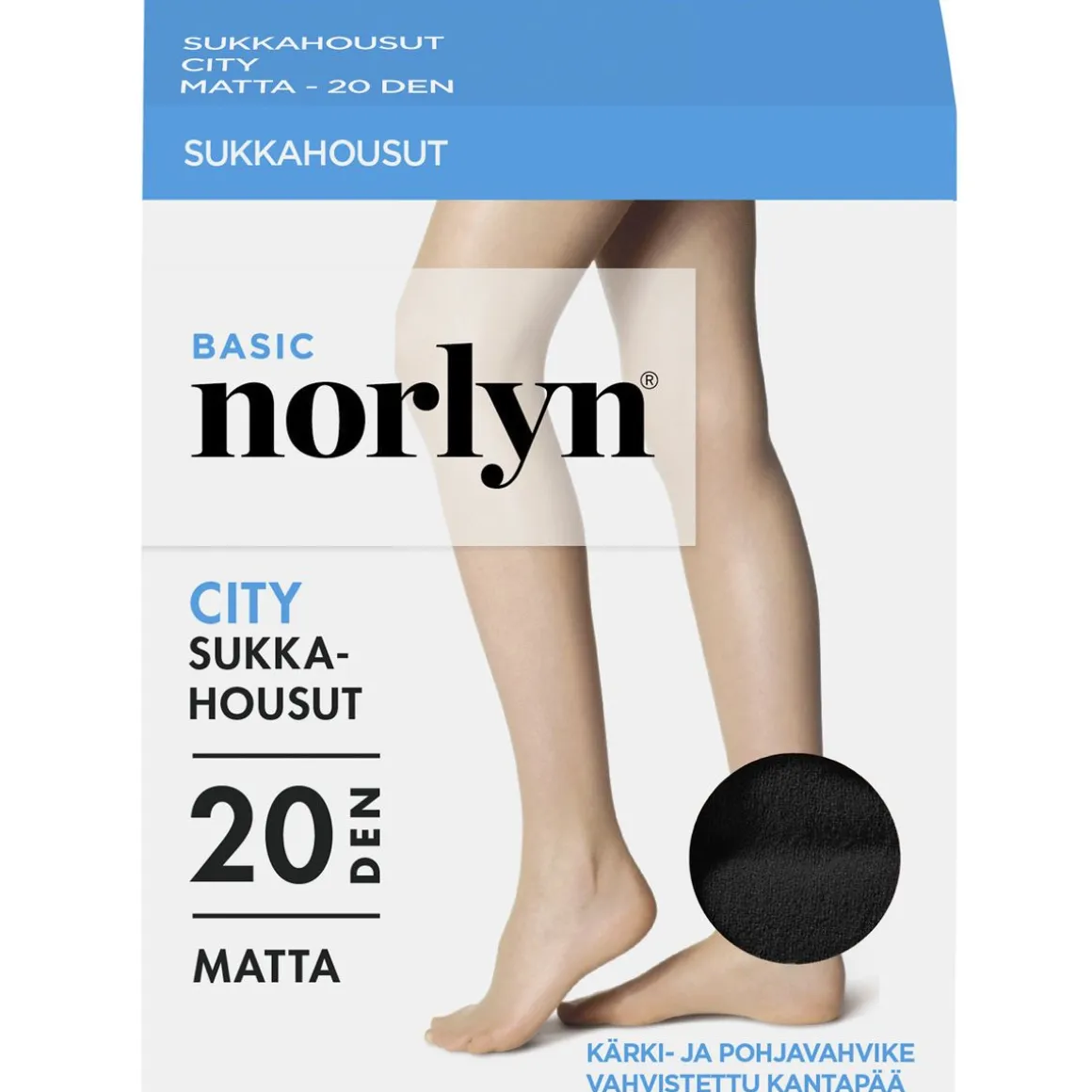 NORLYN CITY 20 DEN SUKKAHOUSUT, 1210 BLACK 36-40