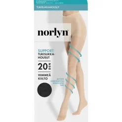 NORLYN SUPPORT 20 DEN TUKISUKKAHOUSUT, 1210 BLACK 44-48