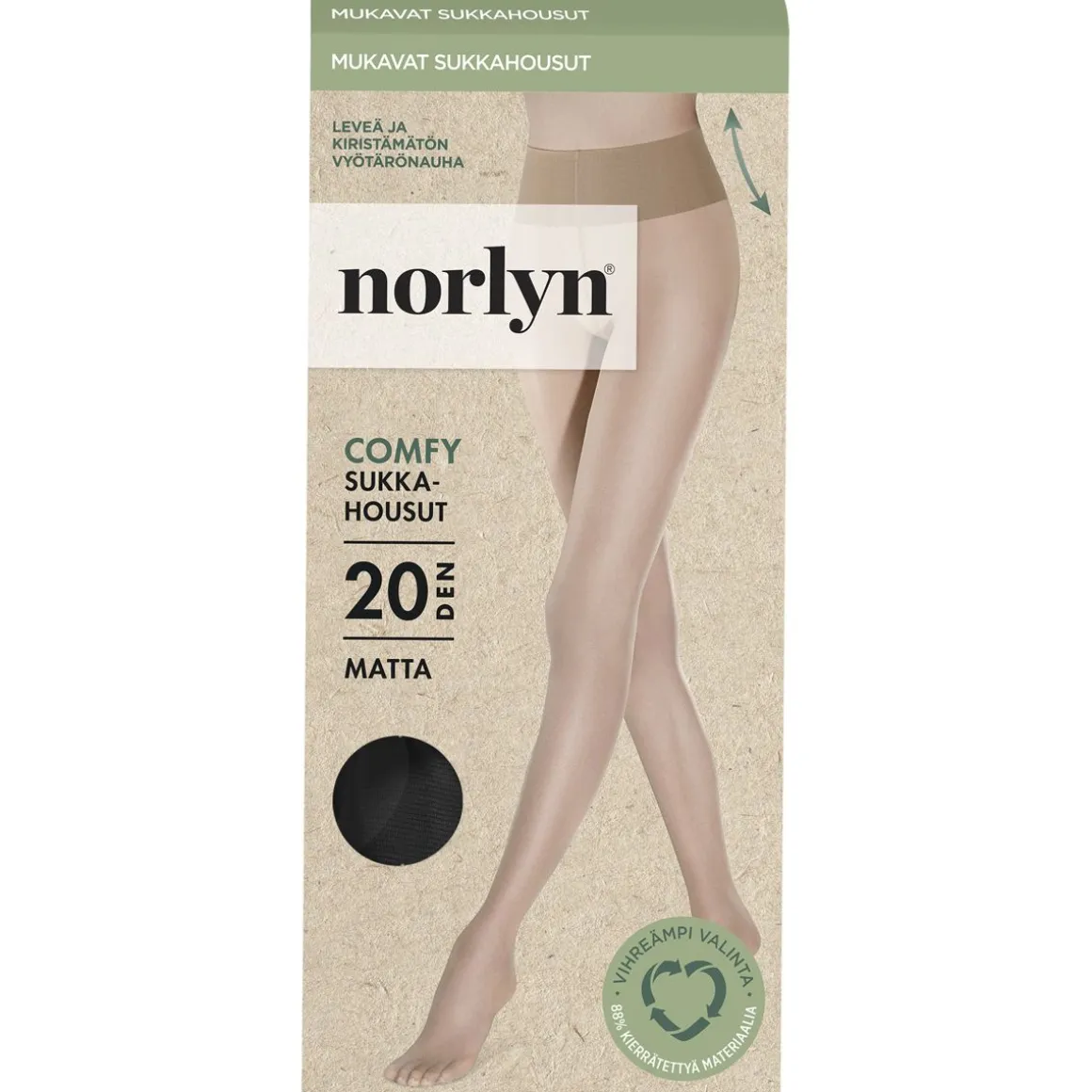 NORLYN COMFY 20DEN SUKKAHOUSUT 40-44 1210 MUSTA