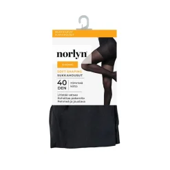 NORLYN KEVYESTI MUOTOILEVAT 40 DEN SUKKAHOUSUT 44-48 MUSTA