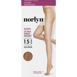 NORLYN SATIN ULTRA 15 DEN SUKKAHOUSUT, 9201 IVORY 36-40