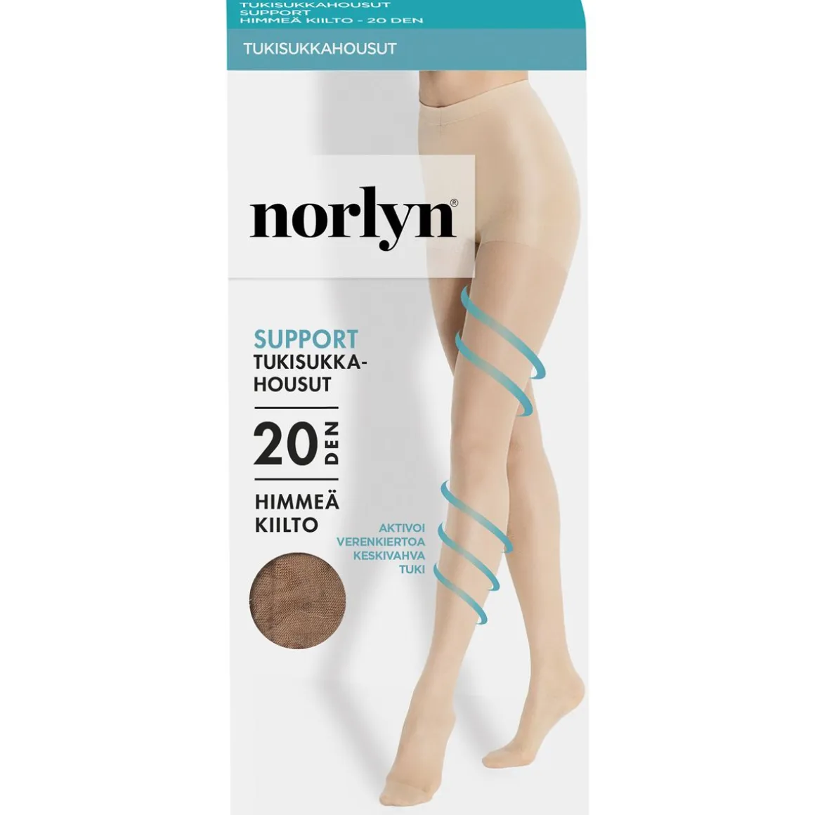NORLYN SUPPORT 20 DEN TUKISUKKAHOUSUT, 1210 BLACK 40-44