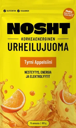 NOSHT KORKEAENERGINEN URHEILUJUOMA TYRNI APPELSIINI 810 G